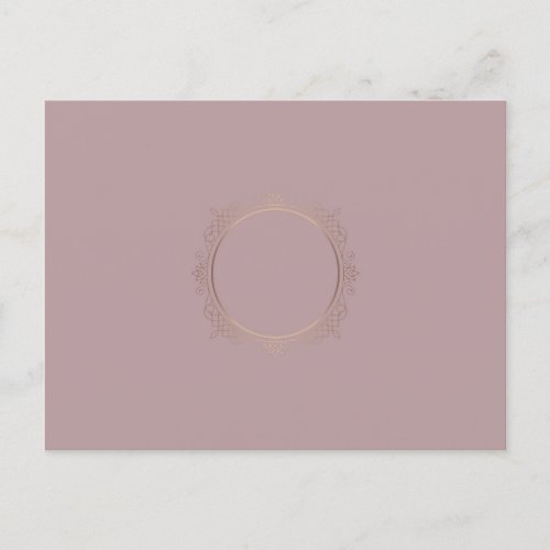Custom Trendy Rose Gold Elegant Blank Template Postcard