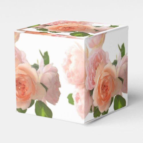 Custom Trendy Roses Modern Elegant Template Favor Boxes