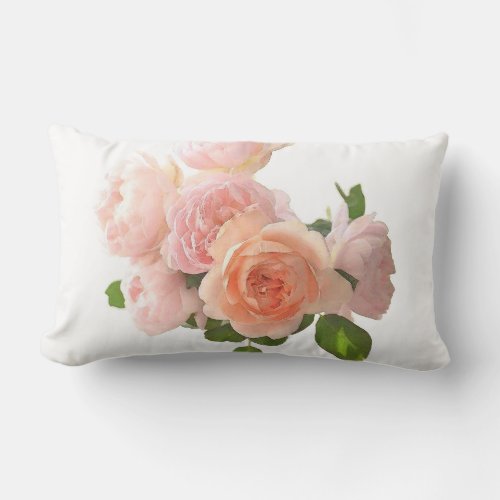 Custom Trendy Roses Modern Elegant Template Lumbar Pillow