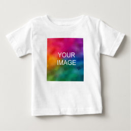 Custom Trendy White Add Your Text Upload Photo to Baby T-Shirt