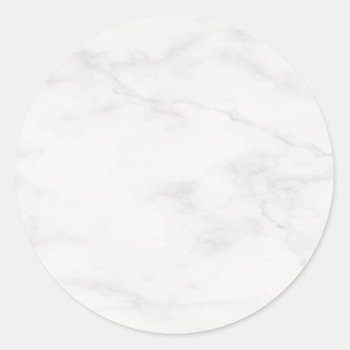 Custom Trendy White Marble Blank Template Modern Classic Round Sticker