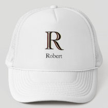Custom Tri-Color Monogram Name Trucker Hat