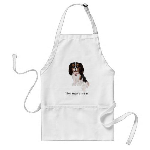 Custom Tri Colored Cavalier  King Charles Spaniel  Adult Apron