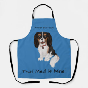 Custom Tri Colored Cavalier King Charles Spaniel Apron