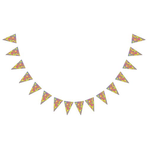 Custom Triangle Party Bunting Banner Happy