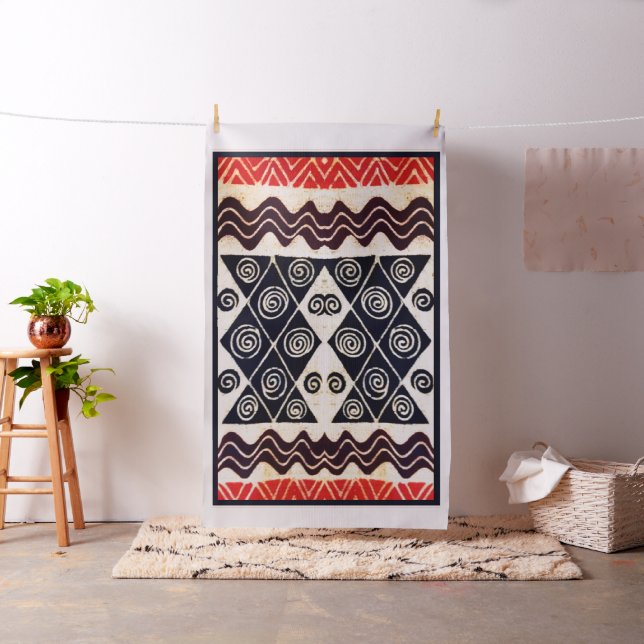 Custom Tribal Folk Decorator Fabric (In Situ)