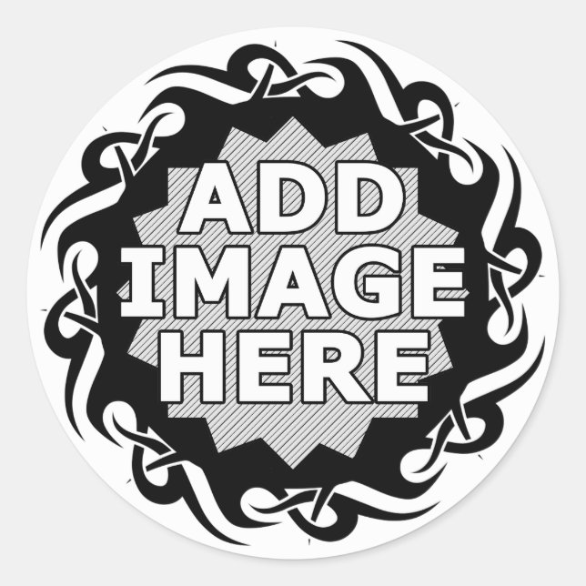 custom tribal image classic round sticker (Front)