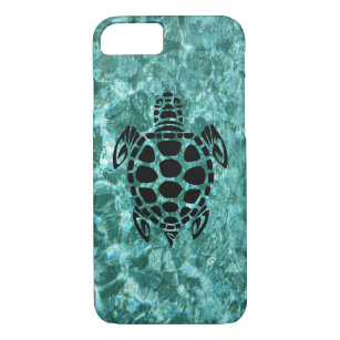 Custom Tribal Sea Turtle Aqua Blue iPhone 8/7 Case