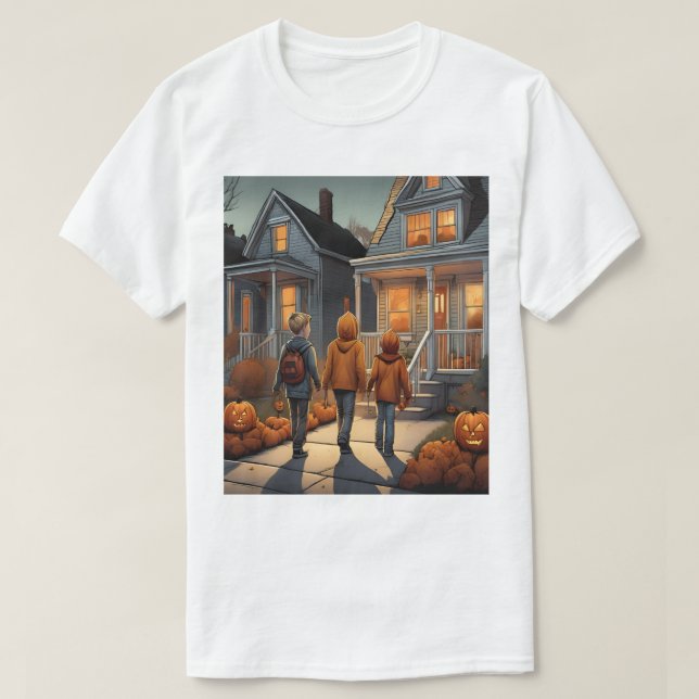  Custom Trick Or Treat Halloween T-Shirt (Design Front)