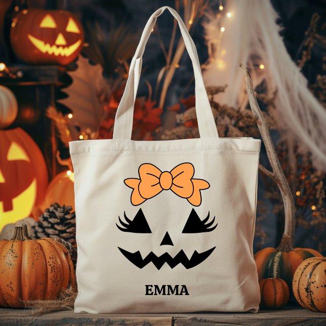 Custom Trick or Treat Halloween Tote Bag for Girls (Creator Uploaded)