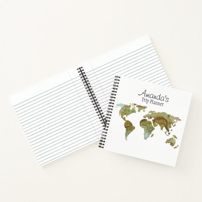 Custom Trip Planner Travel Notebook (Inside)