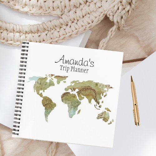 Custom Trip Planner Travel Notebook