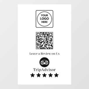 Custom Tripadvisor QR   Business Review Display Wall Decal