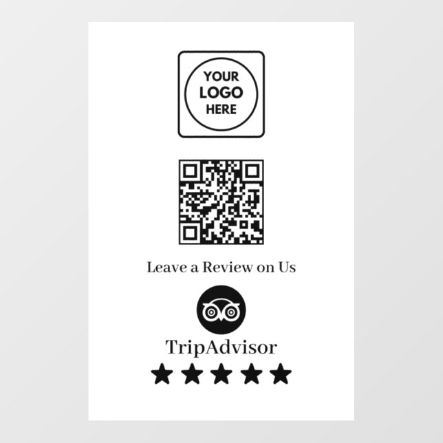 Custom Tripadvisor QR | Business Review Display Wall Decal (Front)