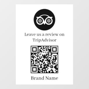Custom Tripadvisor Review QR Code   Wall Decal 