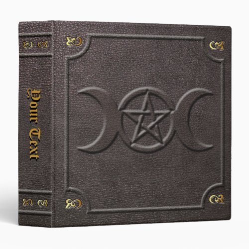 Custom Triple Moon Pentacle Book of Shadows Binder