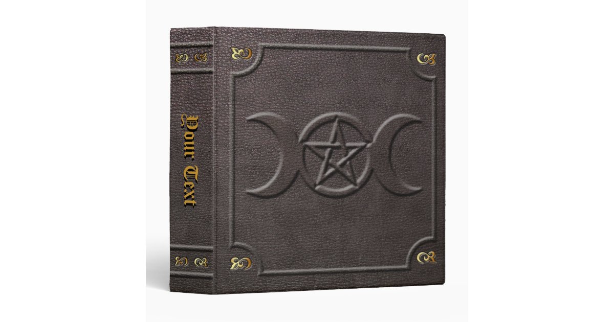 Custom Triple Moon Pentacle Book of Shadows Binder