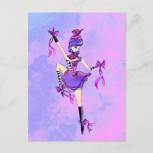 Custom Trixie the Clown - Pink Clouds  Postcard (Front)