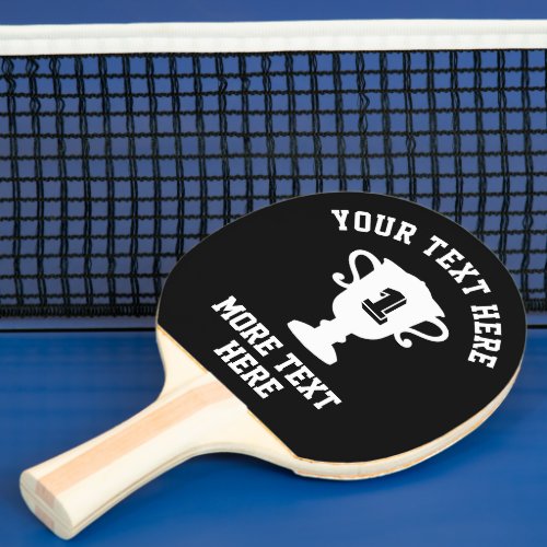Custom trophy cup pingpong paddle for table tennis