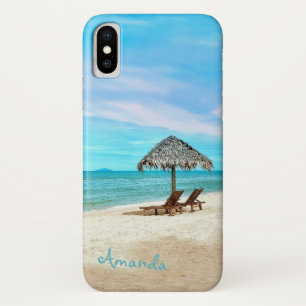Custom Tropical Beach Seascape iPhone X Case