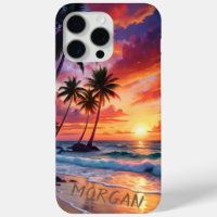 Custom Tropical Beach Sunset | Coastal Art