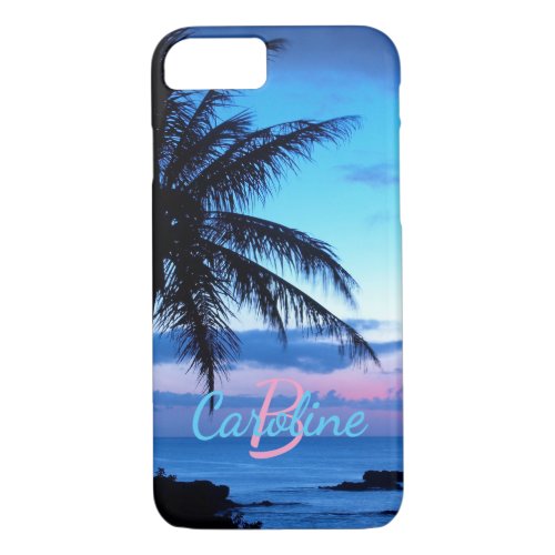 Custom Tropical Island Beach Ocean Sunset Photo iPhone 87 Case