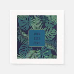 custom tropical jungle palm leaf Paper Napkin