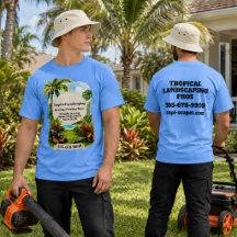 Custom Tropical Lawn Care Business Promo Uniform