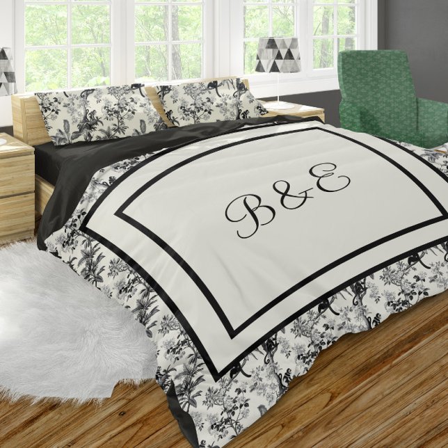 Custom Tropical Monkeys Toile De Jouy Duvet Cover (Creator Uploaded)