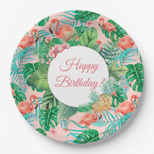 Custom Tropical Paper Plates
