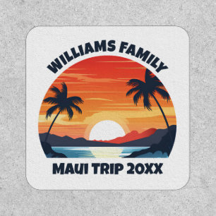 Custom Tropical Sunrise Beach Trip Maui Souvenir Patch