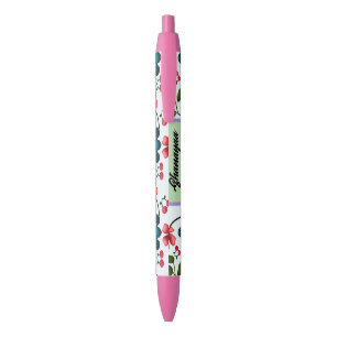 Custom Tropical Turtle Cherry Floral Pattern Pen