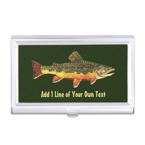 Custom Trout Fishermans Business Card Holder