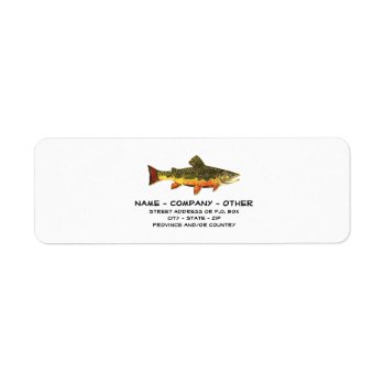Custom Trout Fisherman's Label by TroutWhiskers at Zazzle