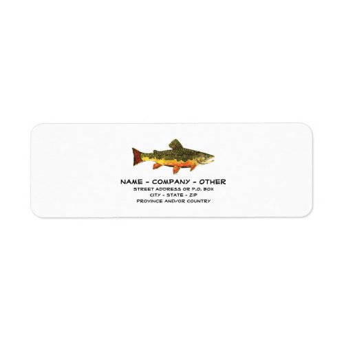 Custom Trout Fishermans Label
