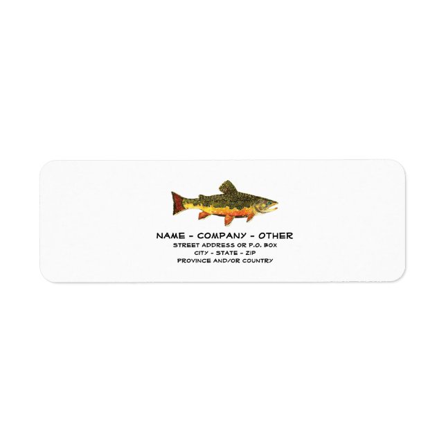 Custom Trout Fisherman's Label (Front)