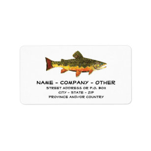 Custom Trout Fisherman's Label