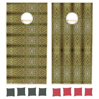 Custom Trout Fisherman's trout print Cornhole Set