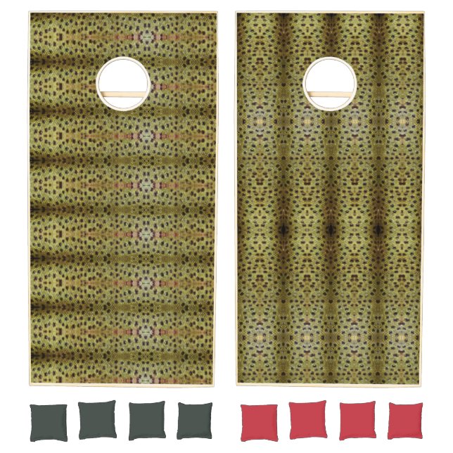 Custom Trout Fisherman's trout print Cornhole Set (Set)