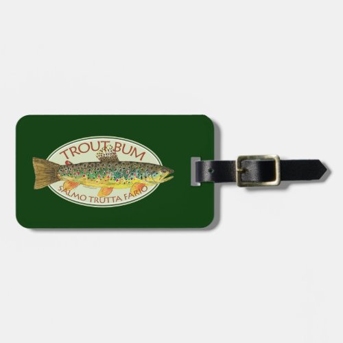 Custom Trout Fishing Luggage Tag