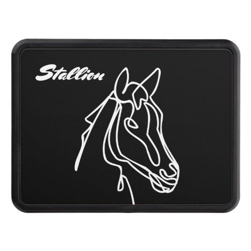 Custom truck or car hitch cover with horse logo
