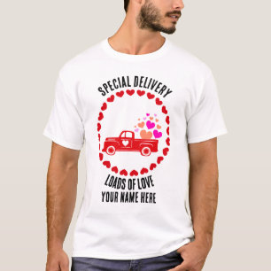 Custom Truck With Hearts Funny Valentines day T-Shirt