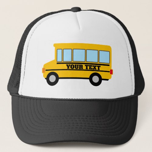Custom trucker hat for school bus driver
