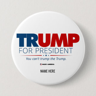 Custom Trump for President 2024 Election Button