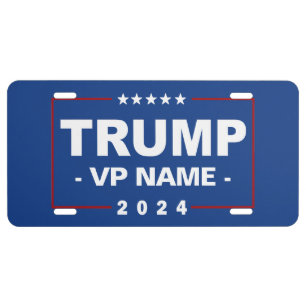 Custom Trump Vice President 2024 License Plate