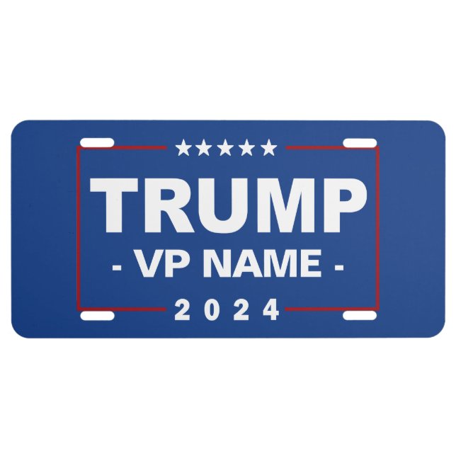 Custom Trump Vice President 2024 License Plate (Front)