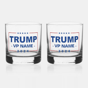 Custom Trump Vice President 2024 Whiskey Glass