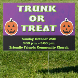 Custom Trunk or Treat Sign