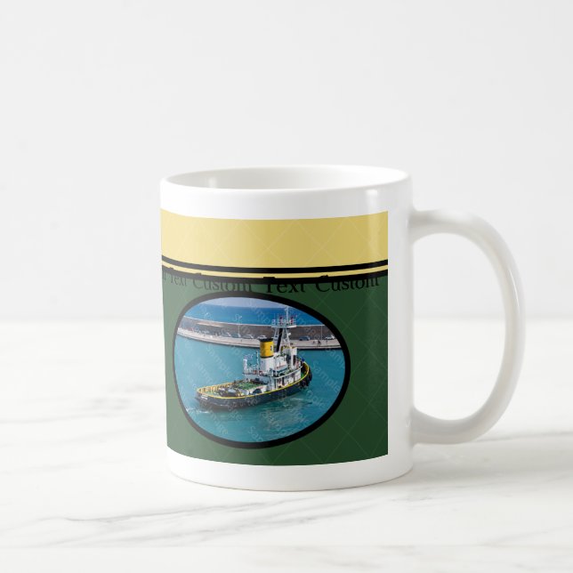 Custom Tug Boat Captain Mug (Right)