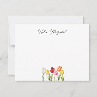Custom Tulip Note Card 